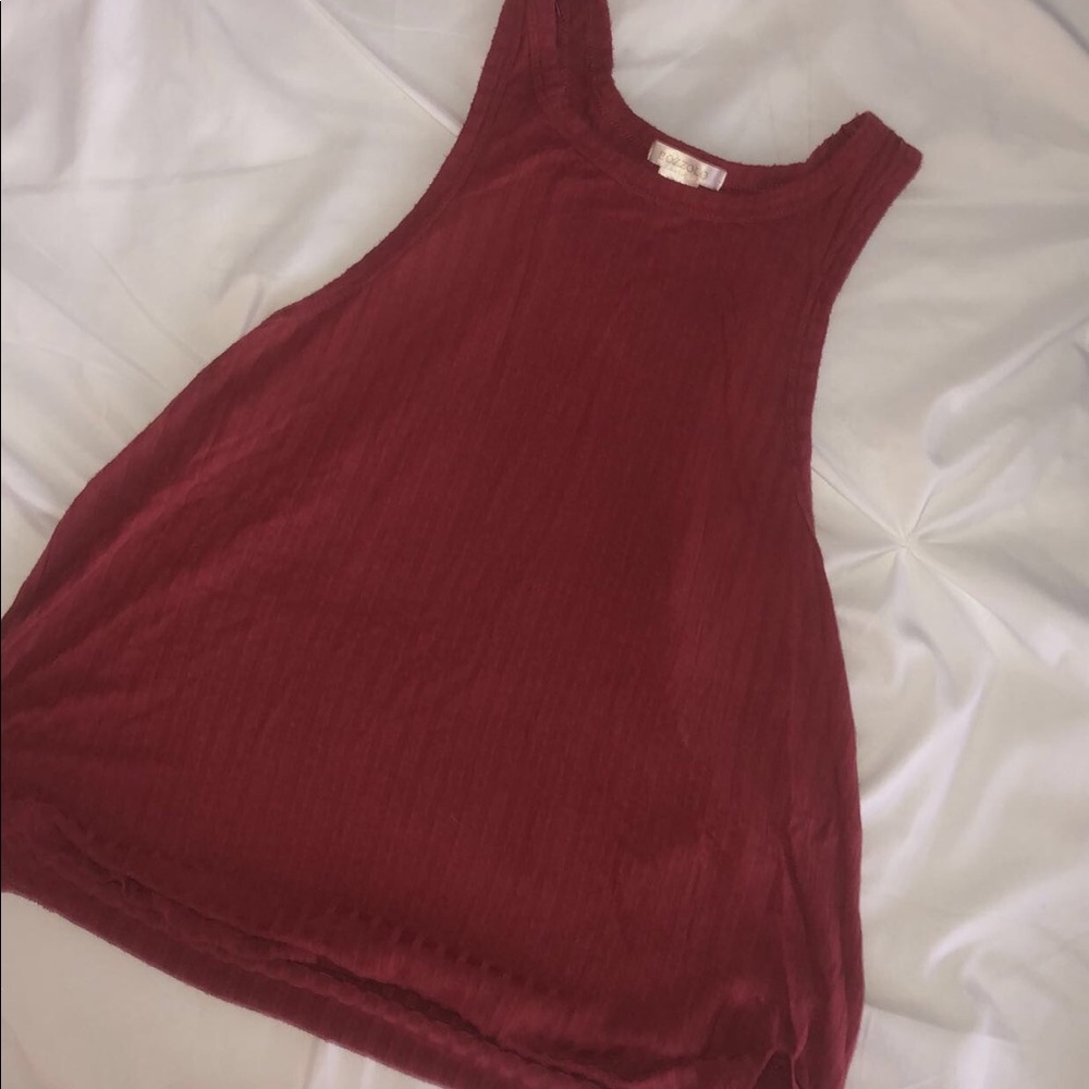 Red - No Sleeve Tank Top
